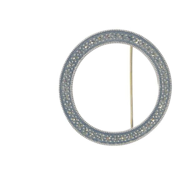 925 SOLID Sterling Silver and Marcasite Vintage Brooch Pin - Picture 1 of 7